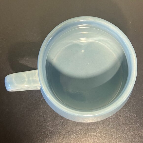 Handcrafted Pottery Glossy Glaze Robin Eggshell Blue Coffee / Soup Mug - Picture 5 of 6